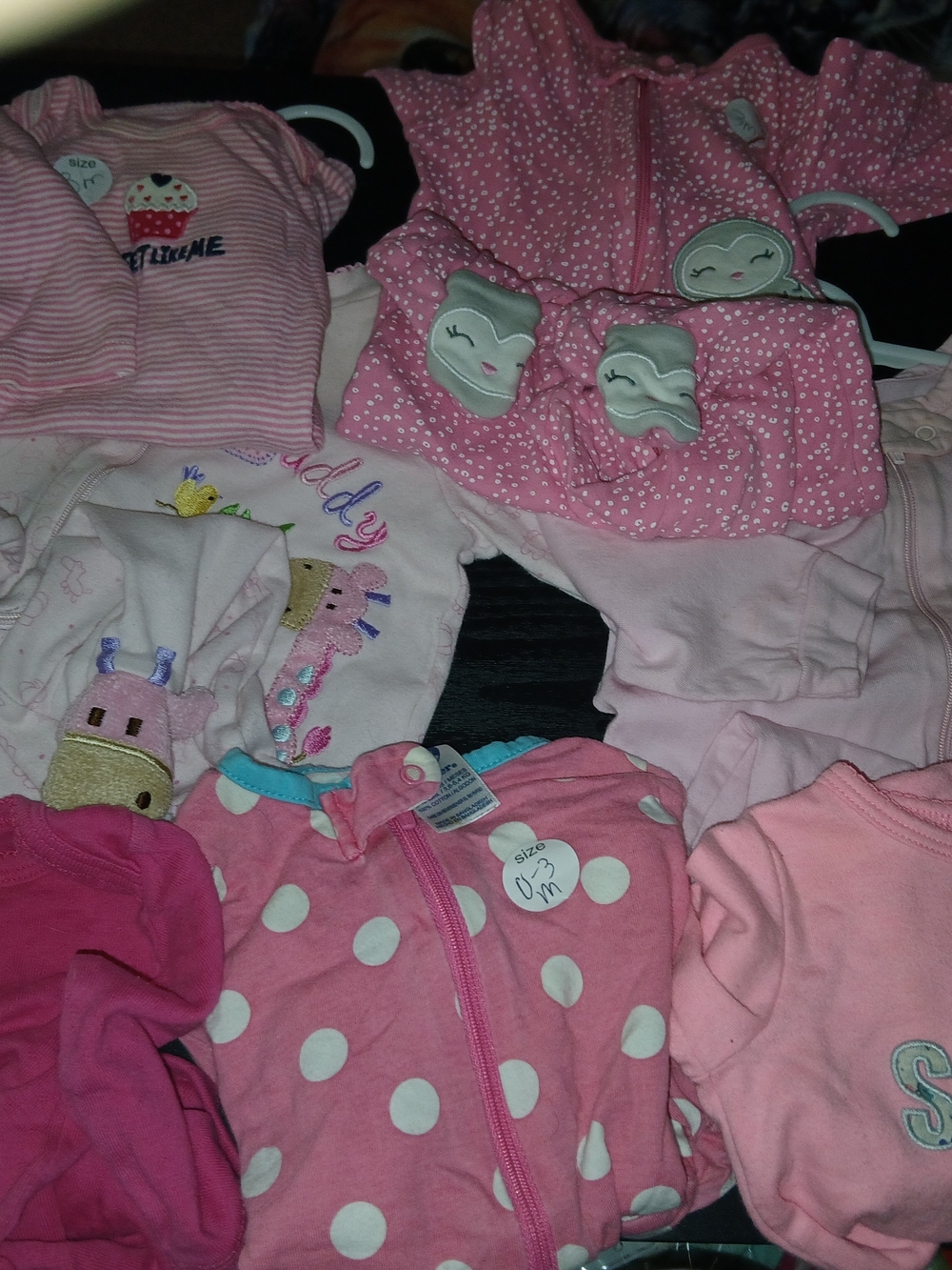 Pink Polka Dot Baby Footie One-Piece - Soft Cozy Wear 7 Total